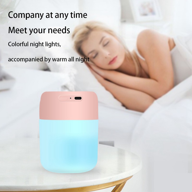 Mini Air Humidifier 220ML Aroma Essential Oil Diffuser Super Quiet USB Fogger Mist Maker for Home Car White