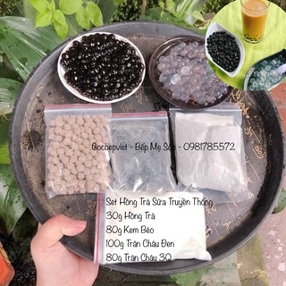 Set Hồng Trà Sữa Trân Châu Truyền Thống
