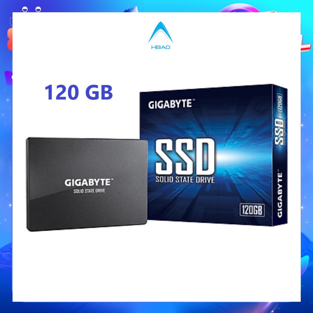 Ổ cứng SSD Gigabyte 120GB SATA 3 2,5 inch Đọc 500MB/s Ghi 380MB/s Chạy rất nhanh Ổn định Bền bỉ  -  Hàng Chính hãng