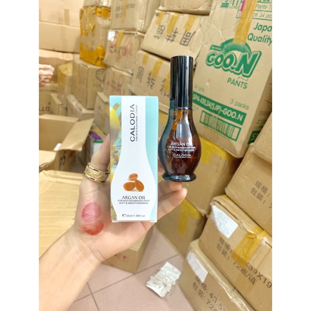 COMBO 5 CHAI Tinh dầu dưỡng tóc, Tinh dầu dưỡng tóc Argan Oil, chai tinh dầu dưỡng tóc CALODIA, tinh dầu dưỡng tóc, dầu