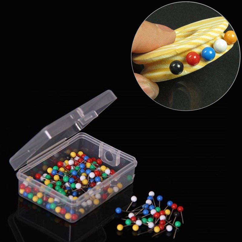 Set 100 Ghim Đầu Tròn Nhiều Màu Sắc Dùng Trong May Vá