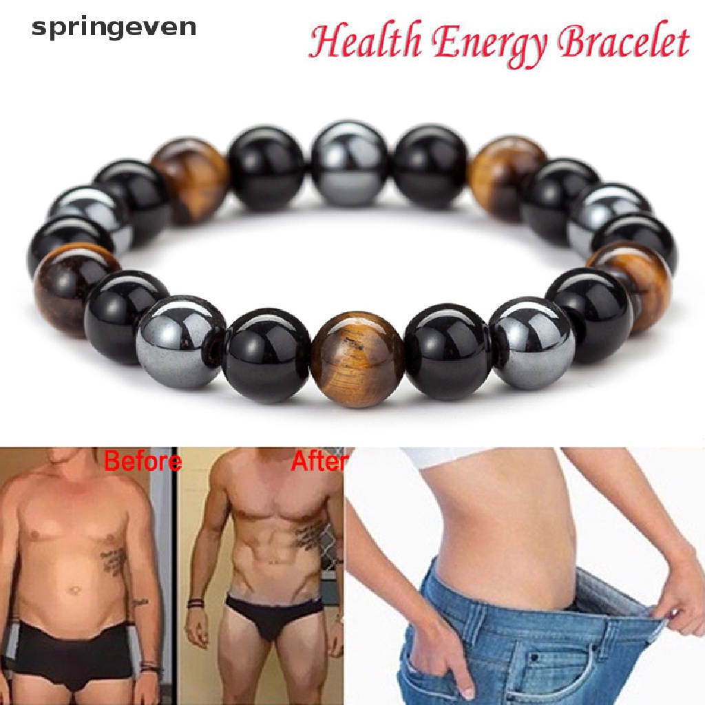 Vòng Tay Chuỗi Hạt Đá Hematite Từ Tính Chăm Sóc Sức Khỏe Giảm Cân Cho Nam
