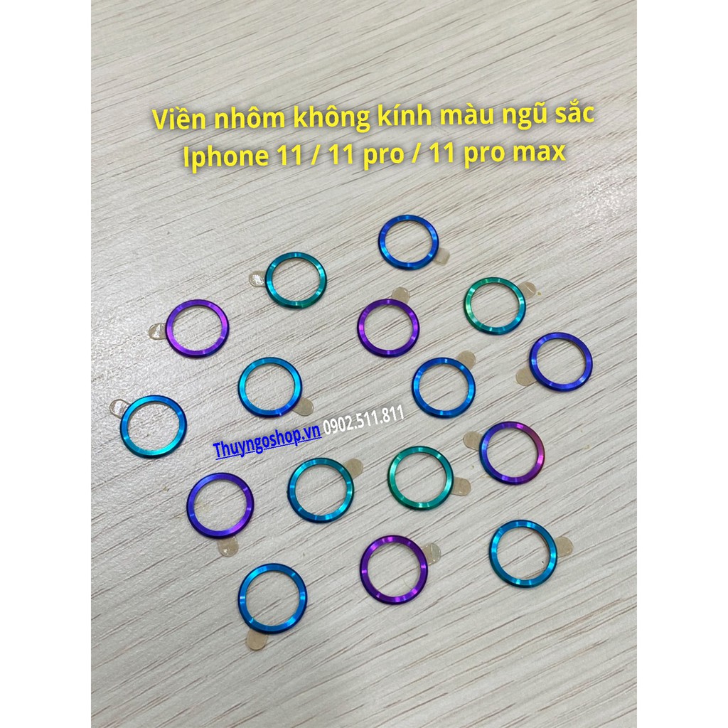 Viền nhôm camera không kính Iphone 12 - 12 mini - 11 - 11pro - 11pro max