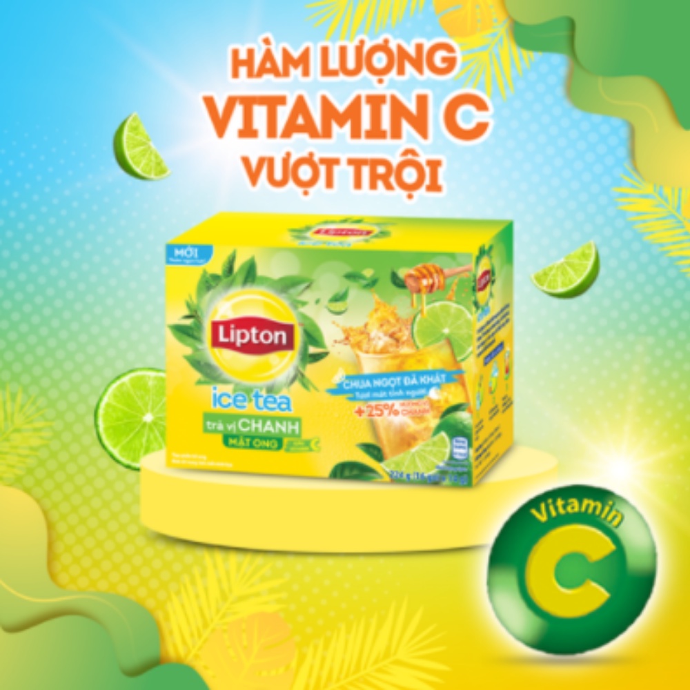 [QUÀ TẶNG KHÔNG BÁN] Trà Lipton Ice Tea vị chanh mật ong 14g x 16 gói phiên bản Tết | BigBuy360 - bigbuy360.vn