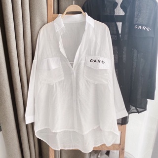 Sơ mi túi nắp chữ oversize🖤
