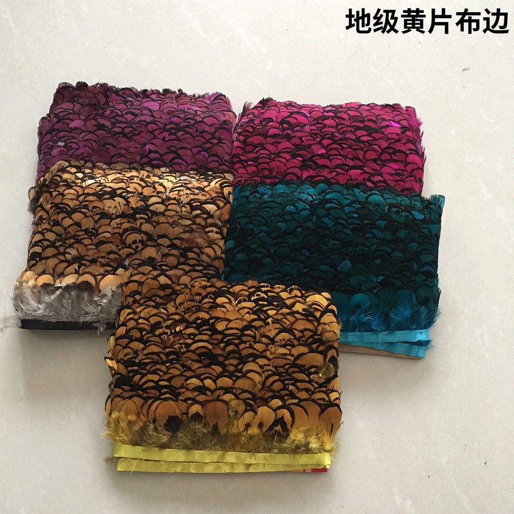 1 Tấm Vải Lông Vũ Màu Vàng 48-50cm Làm Đồ Thủ Công