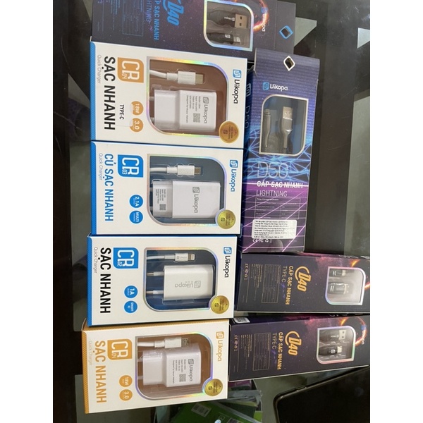 Sạc nhanh Vicopa cho Iphone/Samsung/typeC hàng chính hãng bảo hành 3 tháng lỗi 1 đổi 1.