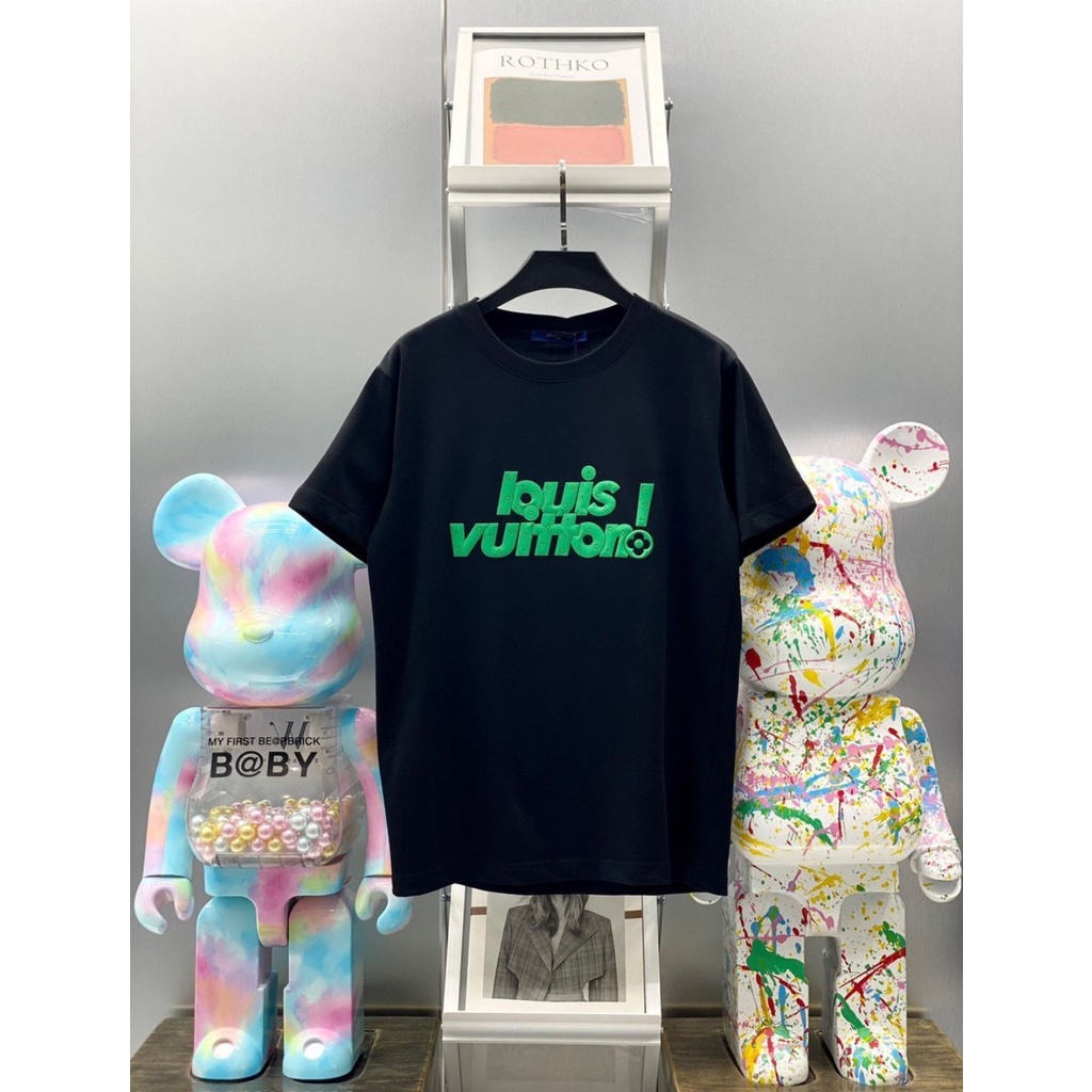 Áo Phông IN 5D LOGO LOUITVUTON Tay Ngắn Thoải Mái Hoạt Động Với Cotton Mịn Thấm Hút Du Lịch Dã Ngoại Hè Mã MT1990