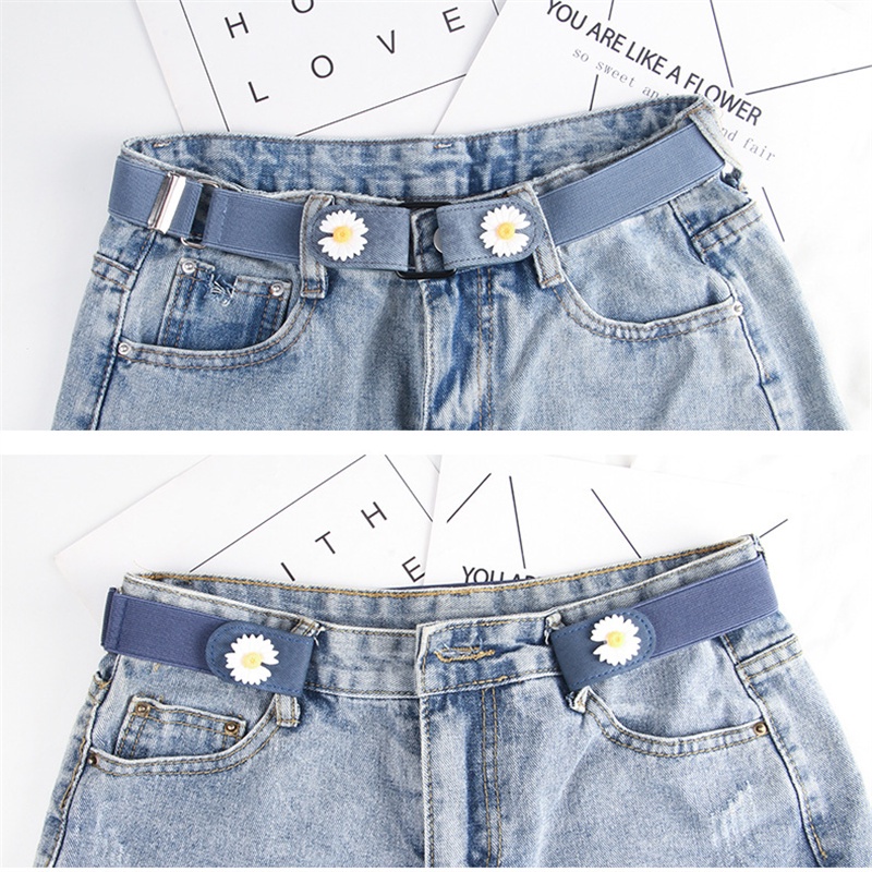 Thắt Lưng Quần Jean Co Giãn Không Đường May Dễ Điều Chỉnh Thoải Mái