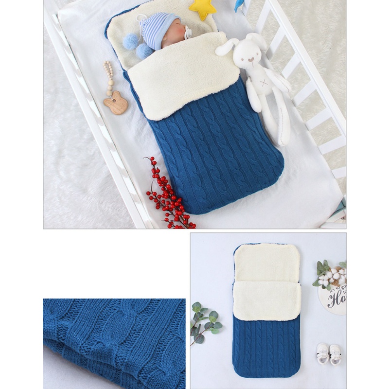 Haha Túi Ngủ Dệt Kim Giữ Ấm Mùa Thu Đông Cho Bé Sơ Sinh