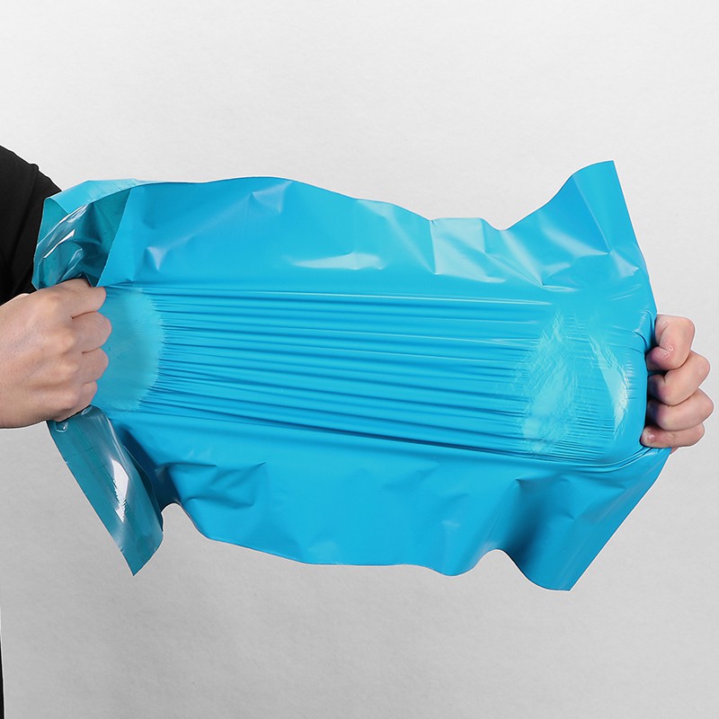 100 túi gói hàng PE  túi nilon bọc hàng niêm phong chống bóc nhiều màu kích thước 28x42 cm