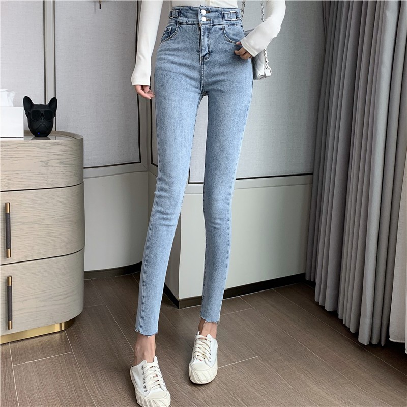 QUẦN JEANS NỮ ÔM DÁNG CẠP CAO THỜI TRANG