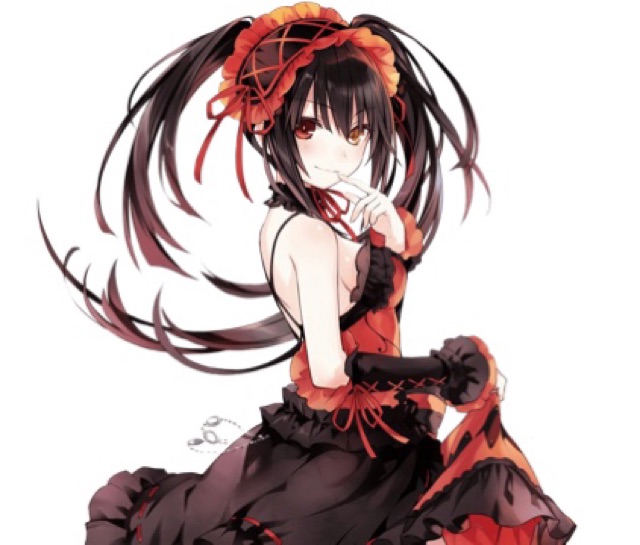 Poster kurumi date a live khổ a4 1-5 tấm có đề can bóc dán