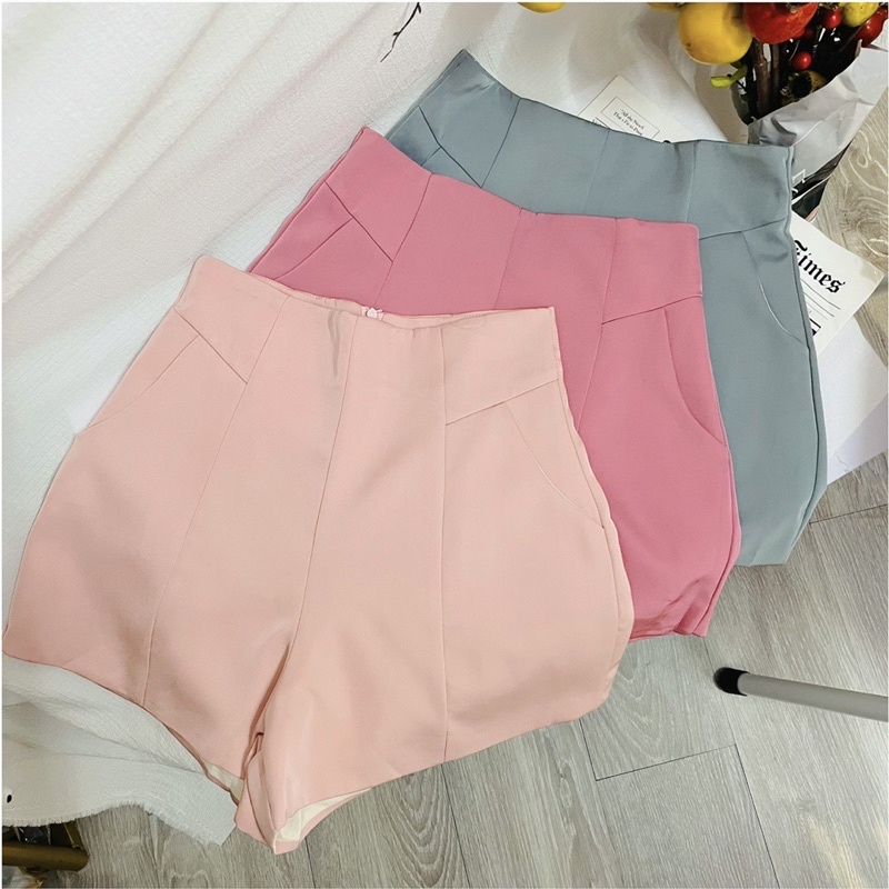 Quần short vải nữ chất quần tây cực xịn xò chất từng mũi kim hàng QC cao cấp