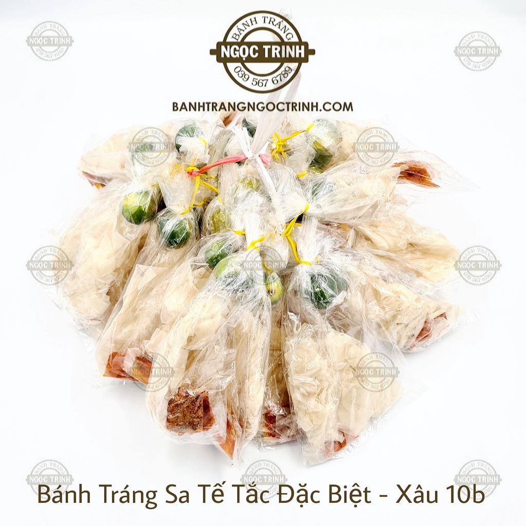 Xâu 10 túi Bánh tráng sa tế tắc đặc biệt cực ngon bánh tráng Ngọc Trinh