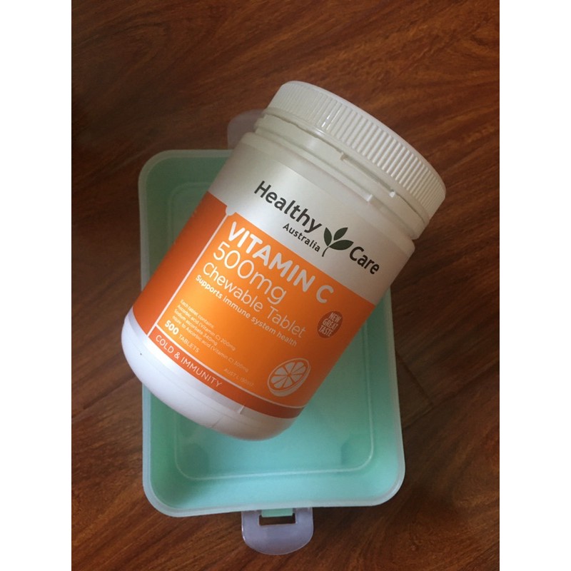 Viên nhai Vitamin C healthycare, lọ 500v