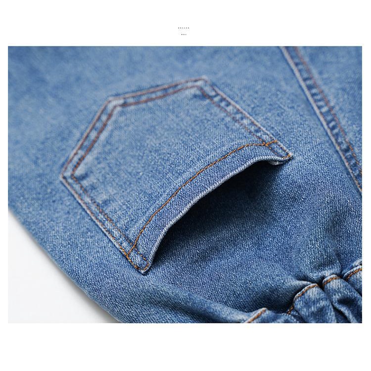 Quần Denim Ống Rộng Phong Cách Hàn Quốc Nhật Bản Mới 2022 Cho Bé Gái