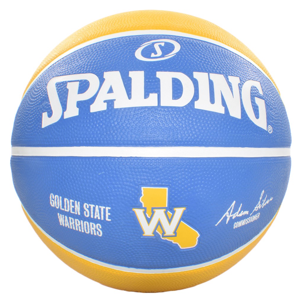 Bóng rổ Spalding NBA Team Golden State Warriors (2017) Outdoor Size 7 + Tặng bộ kim bơm bóng và lưới đựng bóng