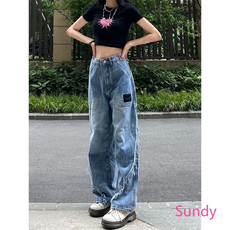 Quần ống rộng Lưng Cao Thời Trang Xuân Thu Cho Bé Gái