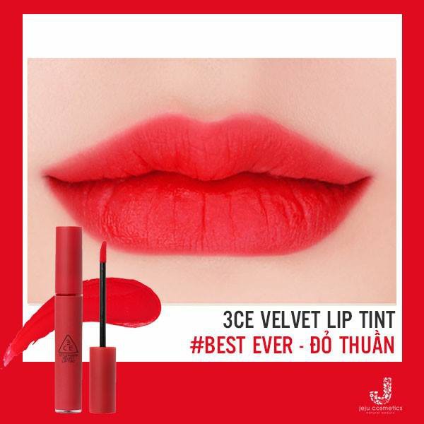 Son 3CE Velvet Lip Tint màu Best Ever  màu đỏ thuần