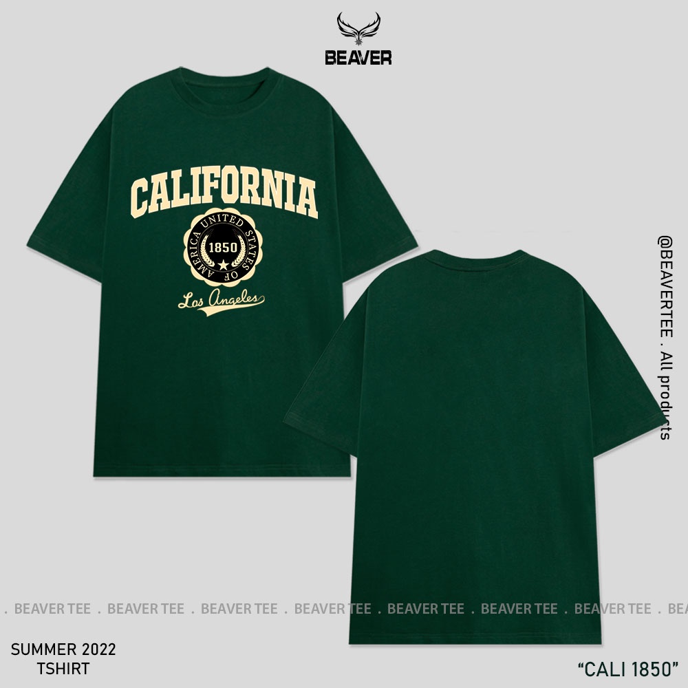 Áo thun Beaver Tee CALI 1850 Local Brand tay lỡ form rộng nam nữ Unisex Freeship Extra