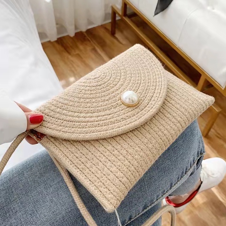 Túi Đeo Vai Đan Rơm Thời Trang Mùa Hè Sành Điệu Cho Nữ