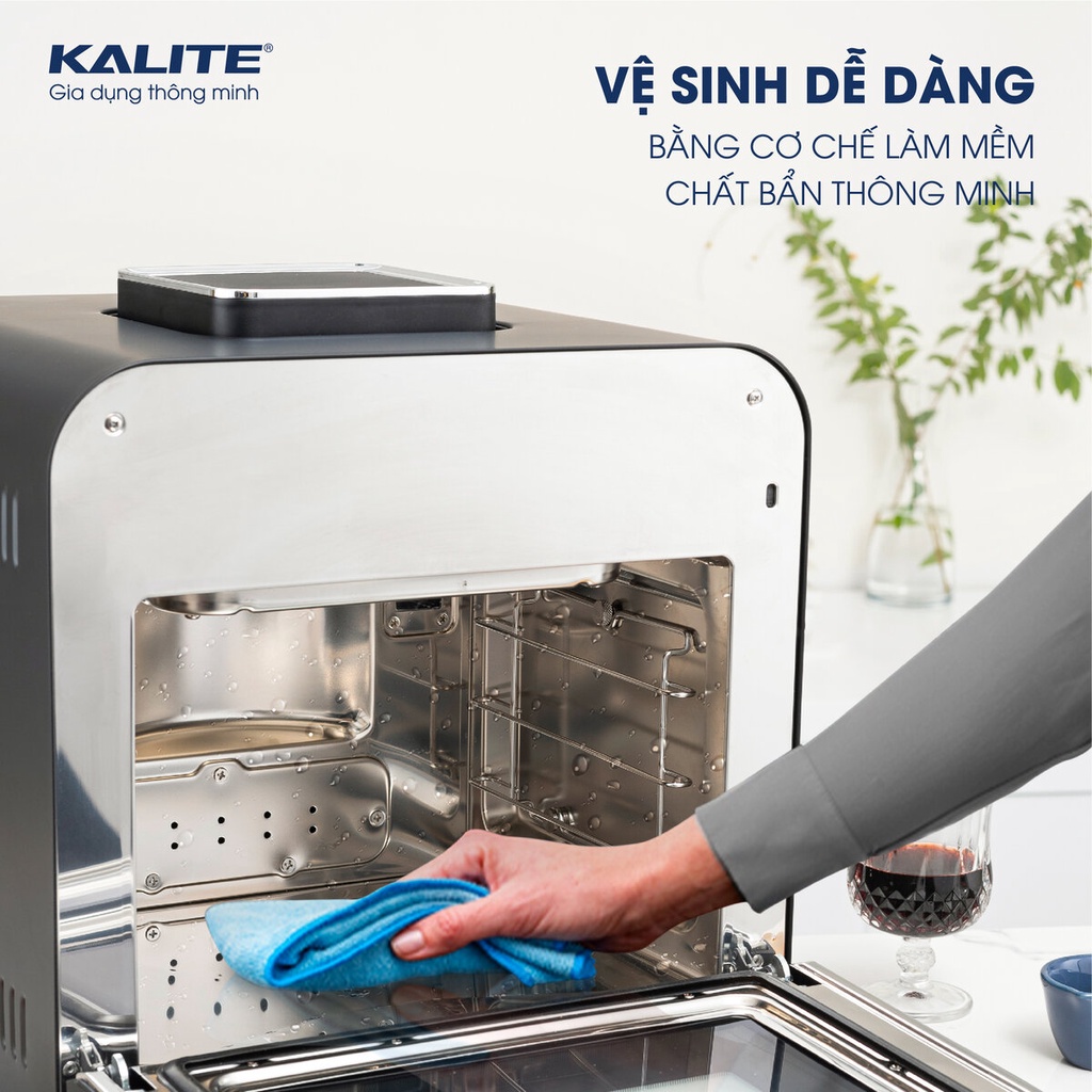 Nồi chiên không dầu kết hợp hấp hơi nước 15L Kalite Steam Star 1500W hiện đại mạnh mẽ