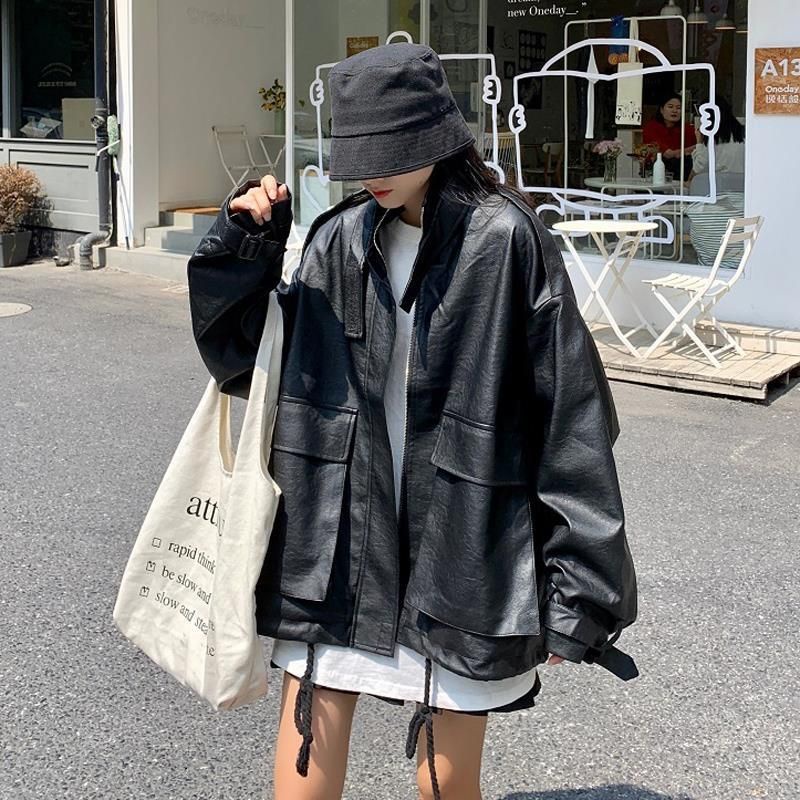 ÁO KHOÁC DA TÚI HỘP PHONG CÁCH, HÀNG ĐẸP 2 LỚP UNISEX