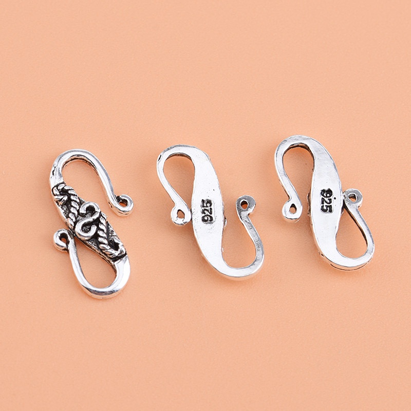 █diy゜ S925 Bạc●Khóa Cài Chữ S Bằng Bạc S925 Dùng Làm Trang Sức Thủ Công