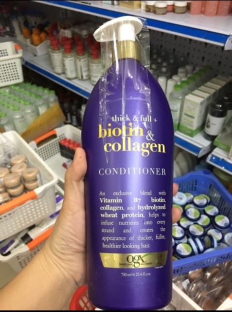 Dầu Xả Ogx Thick & Full Biotin & Collagen Conditioner 750ml – MỸ