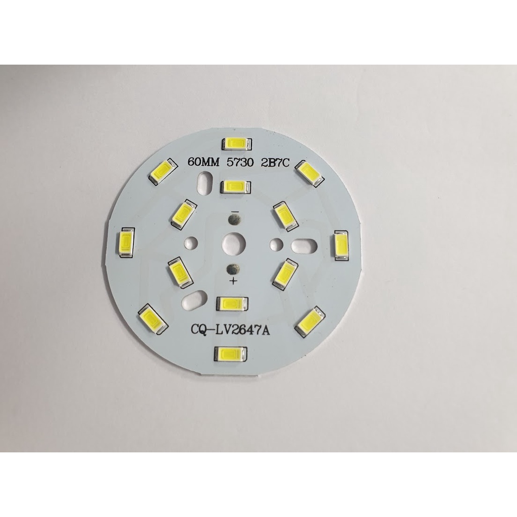 Chíp led lắp cho đèn âm trần 7W sáng 1 màu, phi 60mm sáng trắng hoặc sáng vàng, 0936395395