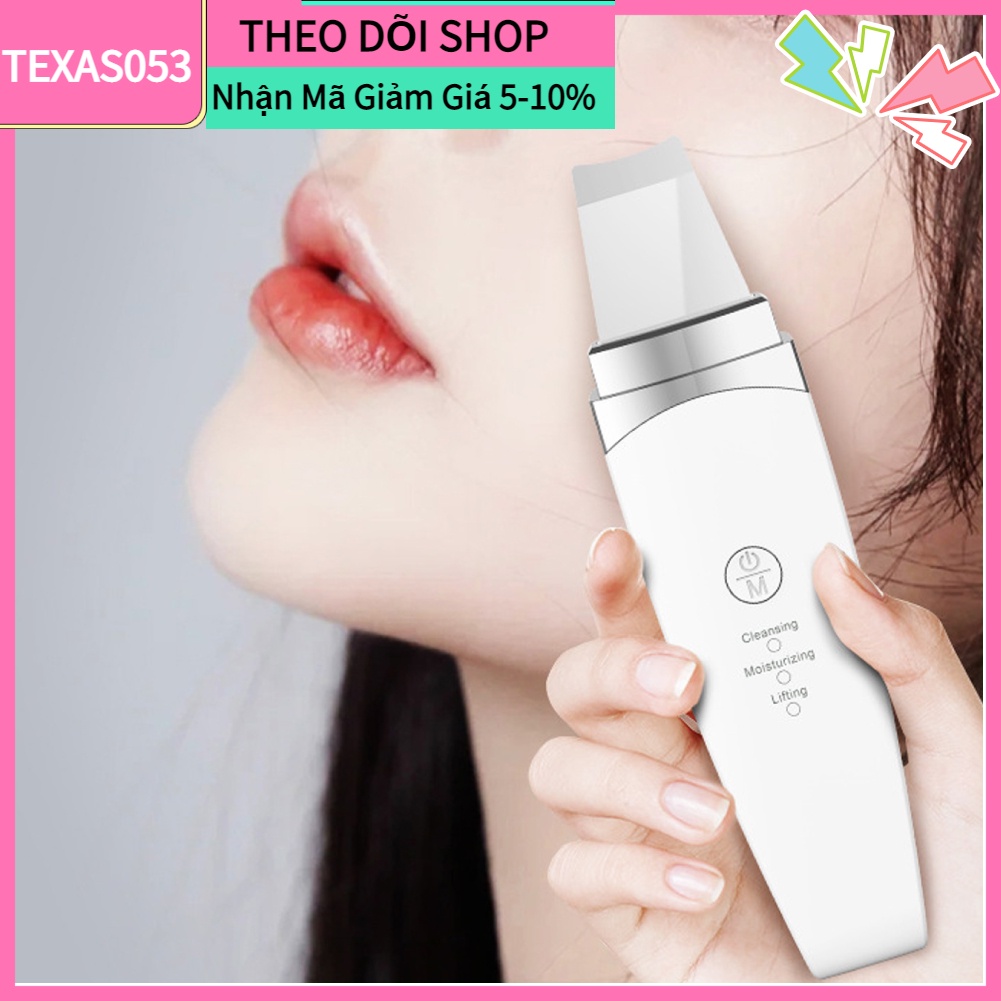 [Hàng mới về] Máy Tẩy Tế Bào Chết bằng sóng siêu âm loại bỏ mụn đầu đen Trên Da Mặt thu nhỏ lỗ chân lông【Texas053】