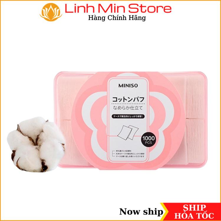 Hộp Bông Tẩy Trang Miniso 1000 Miếng – Nhật Bản New