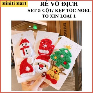 [RẺ VÔ ĐỊCH] Set 5 Kẹp Tóc Noel Dễ Thương Cho Bé (Mẫu Siêu Hot GIáng SInh 2021)