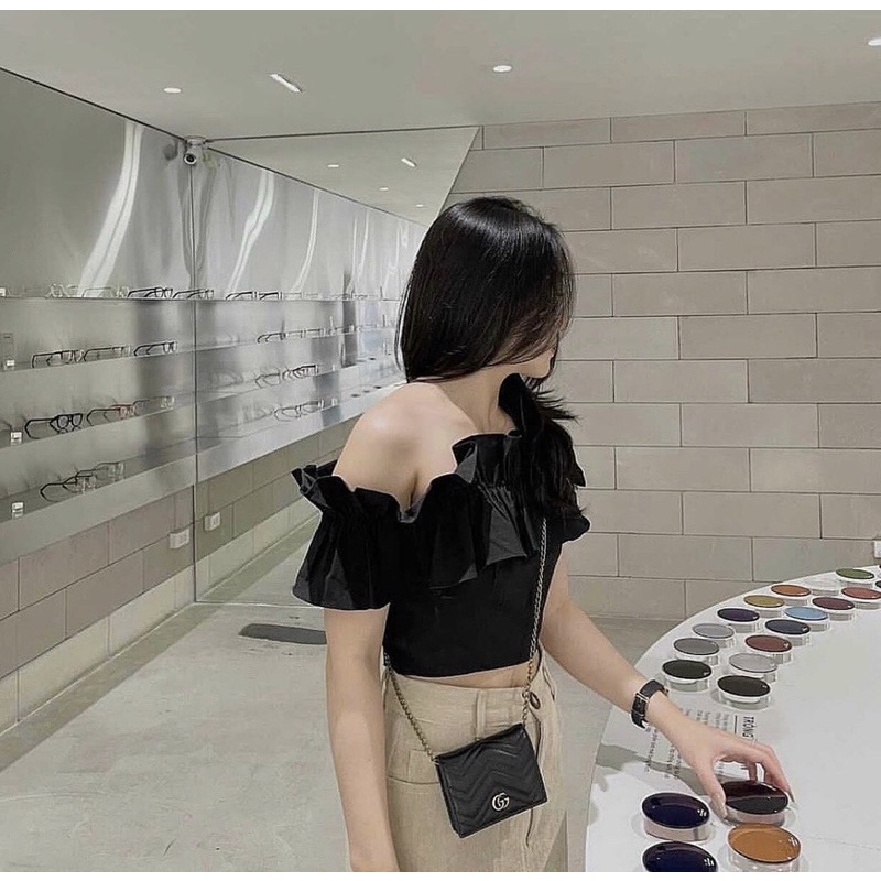 [Hàng Thiết Kế Cao Cấp] Áo Trễ Vai Bèo Nhún TKSA261