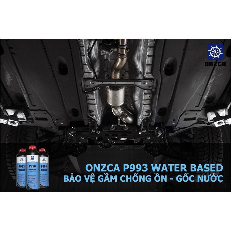 Phủ gầm chống sét rỉ, sơn phủ gầm ô tô - Phủ gầm gốc nước ONZCA P993 (Màu đen) 1lít chamsocxestore