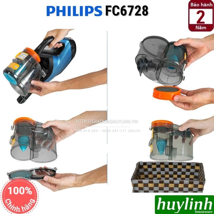 [Mã ELHA10 giảm 6% đơn 5TR] Máy hút bụi dùng pin có cán Philips FC6728 - 3 trong 1 - chính hãng