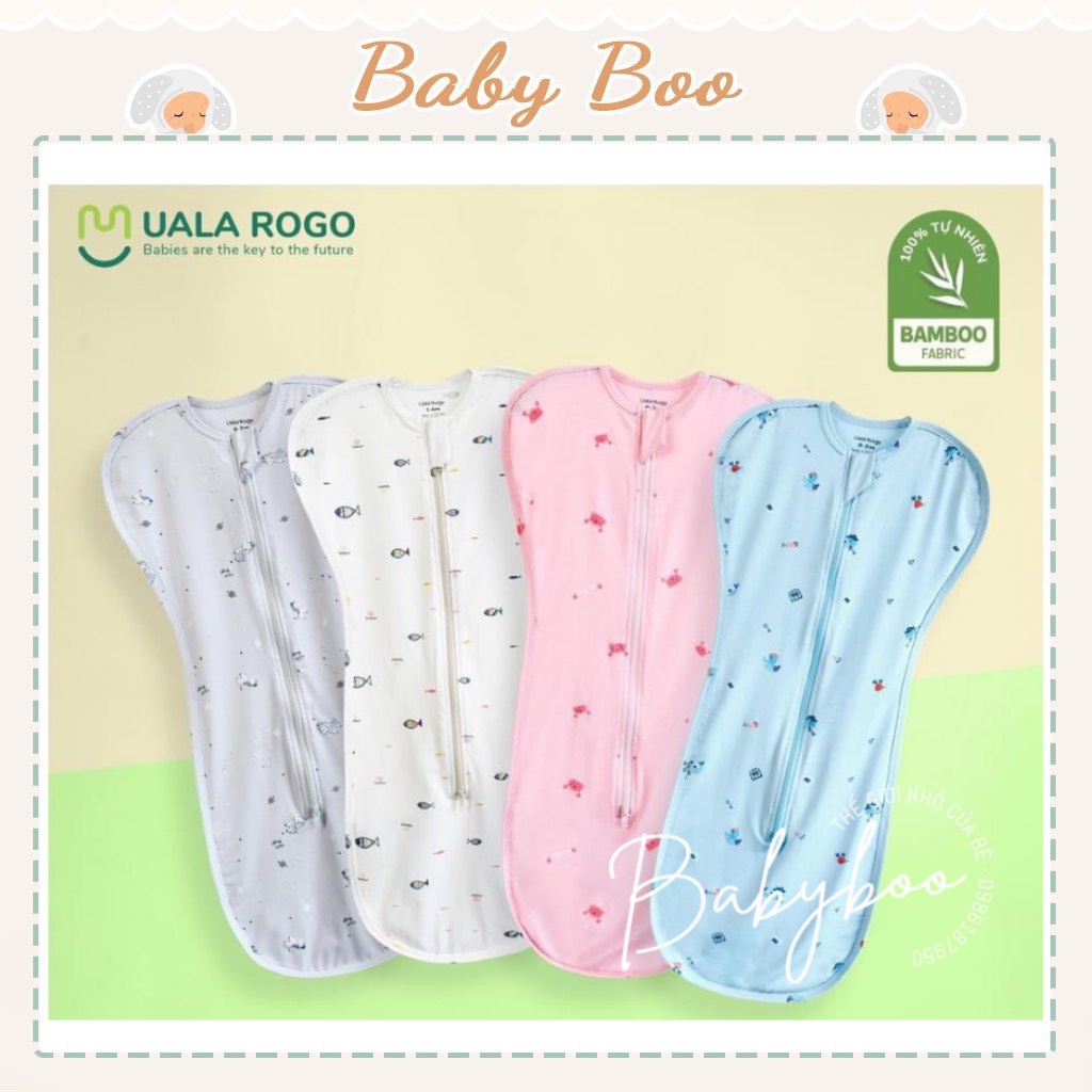 Nhộng chũn vải sợi tre Uala Rogo thần thánh size 0-6m [ babyboo]