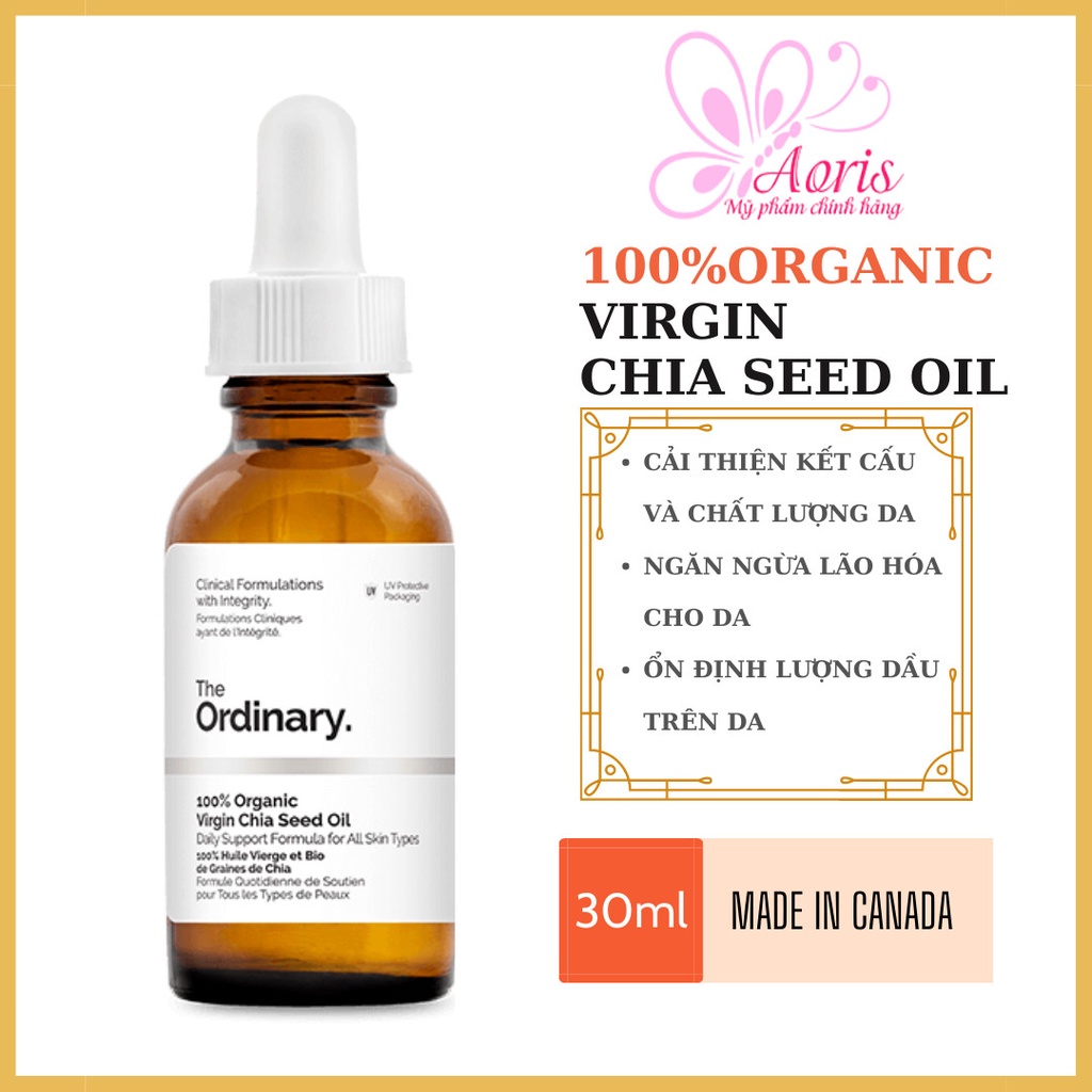 [CANADA- Full Bill] Dầu dưỡng The Ordinary 100% Organic Virgin Chia Seed Oil