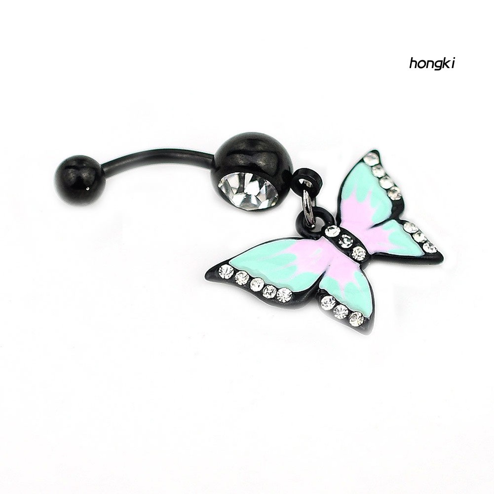 BUTTERFLY (Hàng Mới Về) Khuyên Rốn Hình Bướm Đính Đá Xinh Xắn