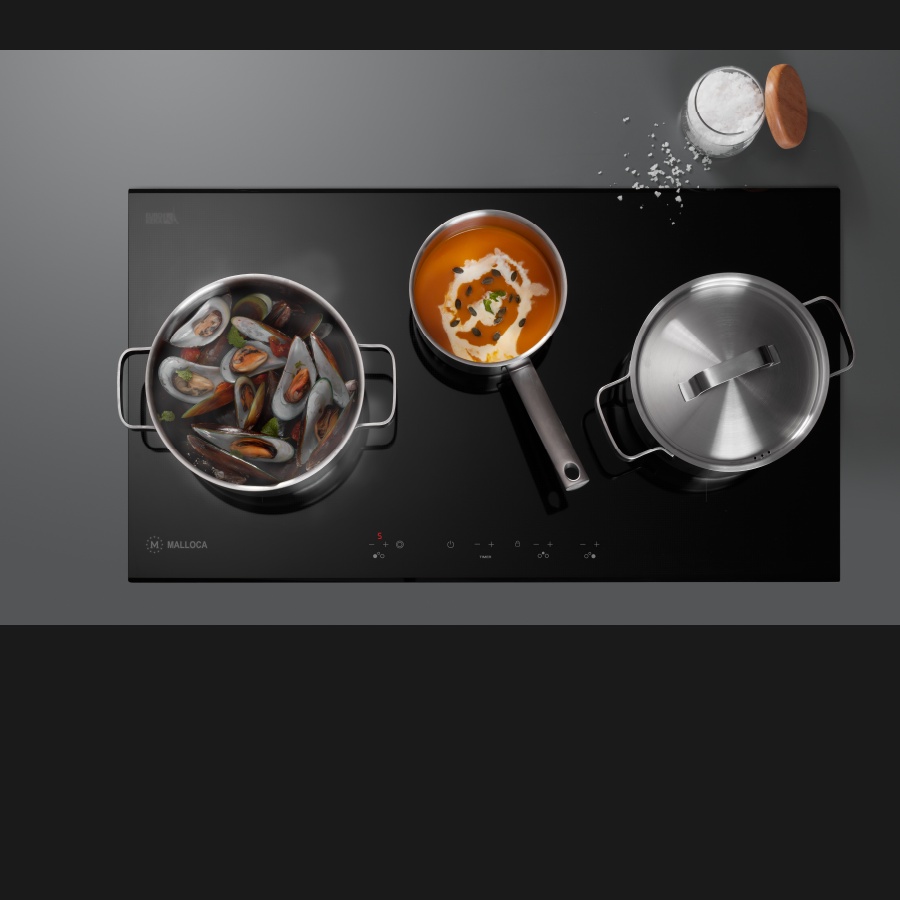 [FREESHIP HCM] Bếp điện từ 3 vùng nấu Malloca MH-03IR N Công suất 5500W - Hẹn Giờ 99 Phút