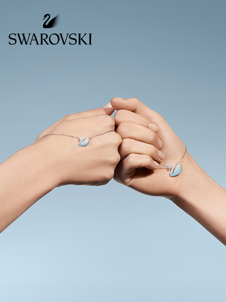 FLASH SALE 100% Swarovski Dây Chuyền Nữ ICONIC SWAN Blue Whooper Swan FASHION Necklace trang sức đeo Trang sức