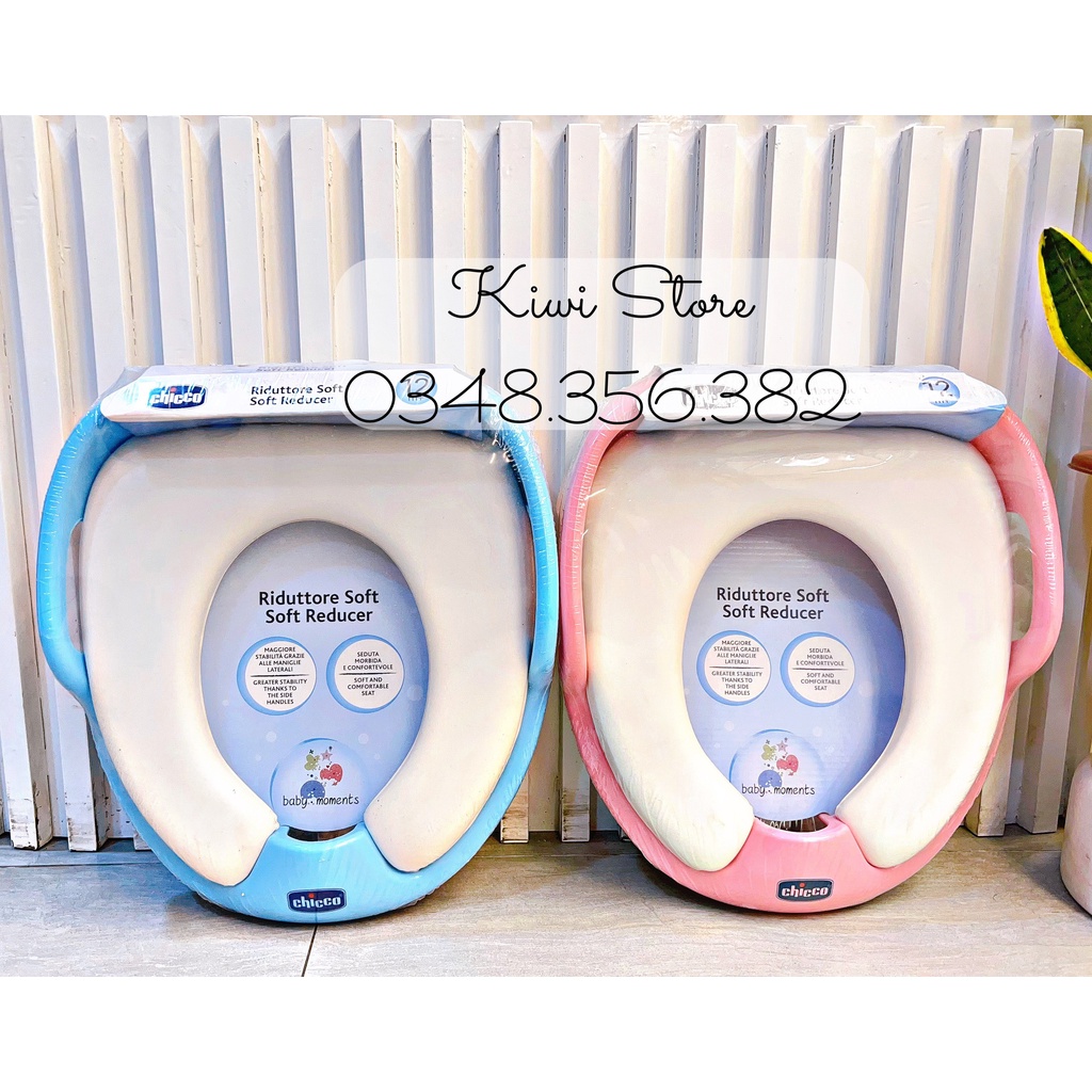 Lót bồn cầu - bệ ngồi thu nhỏ bồn cầu Chicco có tay cầm cho bé