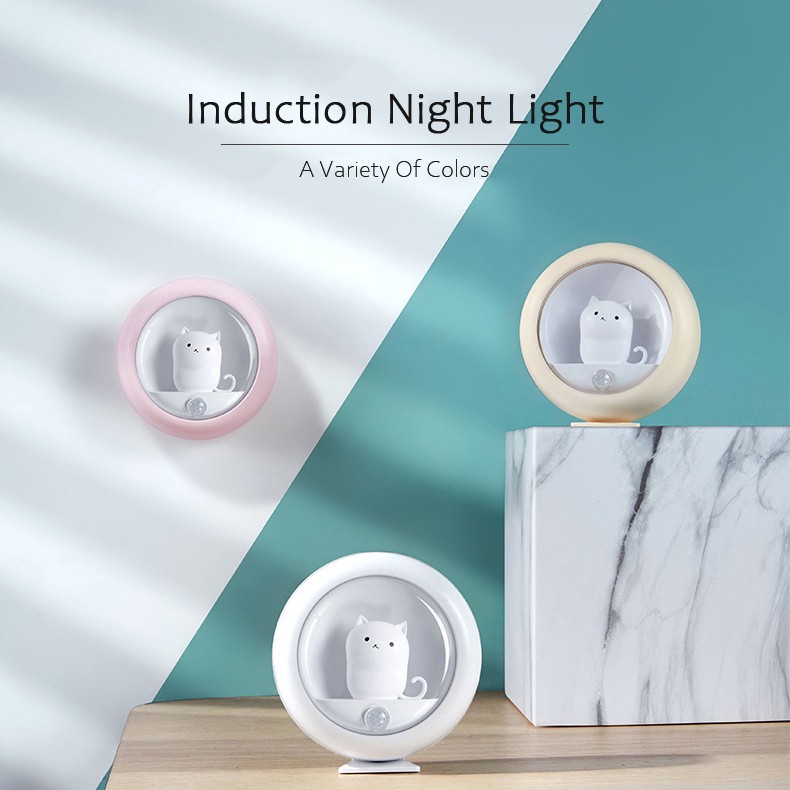Xiaomi Youpin Đèn Ngủ 3Life Cảm Biến Cơ Thể Người Kiểu Dáng Dễ Thương Sạc USB Tiện Lợi