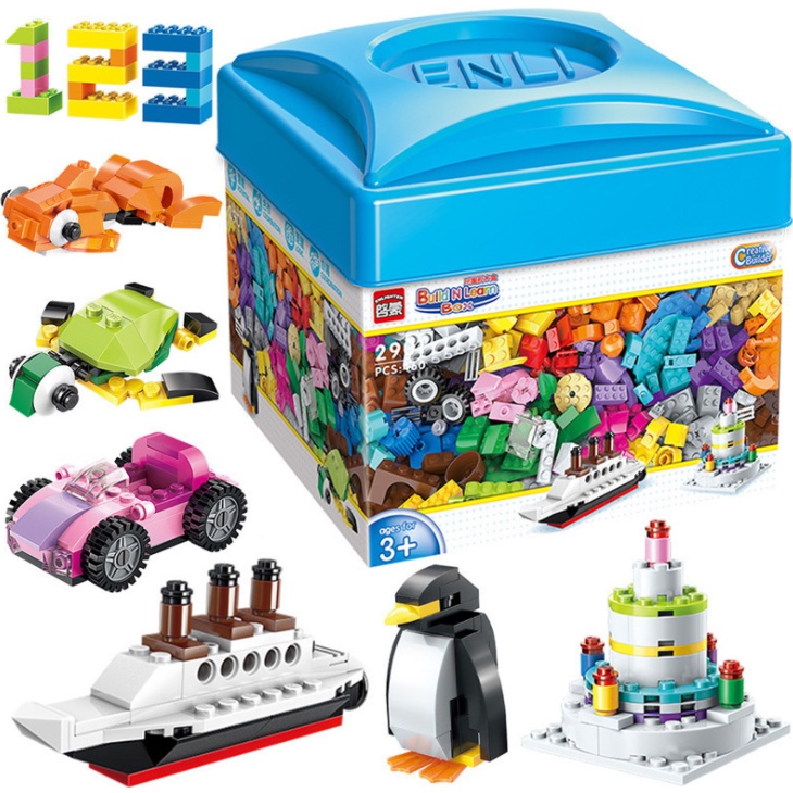 Đồ chơi xếp hình Lego cho bé thông minh hơn (LOẠI 460 CHI TIẾT - VỎ XANH) | Lỗi 1 đổi 1