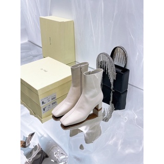 Boots cao cổ By Far cao 5cn da trơn nhẵn đơn giản dễ phối đồ