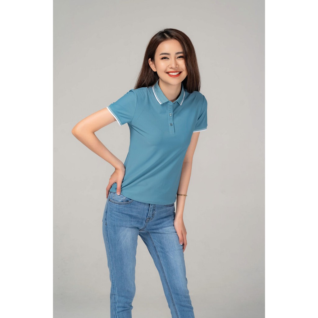 Áo Polo YODY Nữ Coolmax Phối Bo Thấm Hút Nhanh và Co Dãn Đàn Hồi Cực Tốt APN3724 | BigBuy360 - bigbuy360.vn