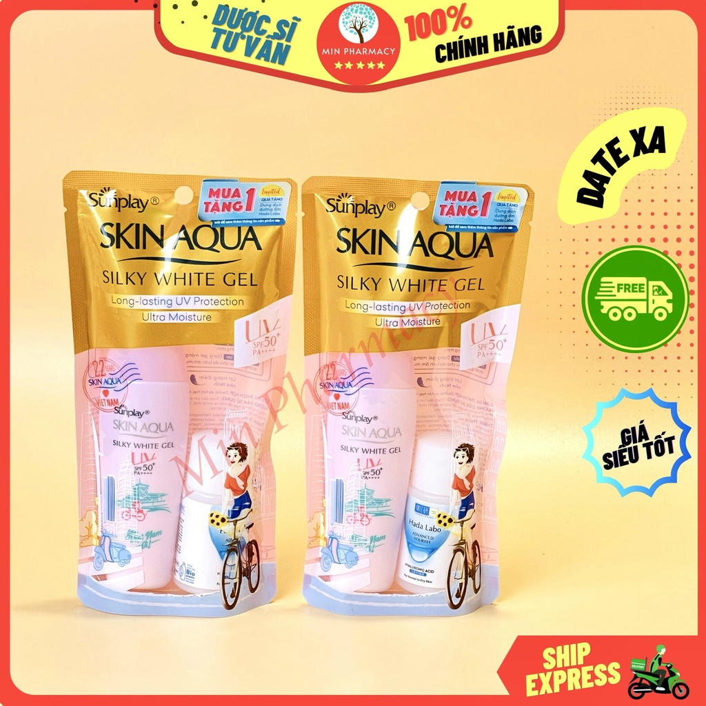 Gel Chống Nắng Sunplay Skin Aqua Cho Da Nhạy Cảm 25g Mild Care Gel SPF50+ PA++ Minpharmacy