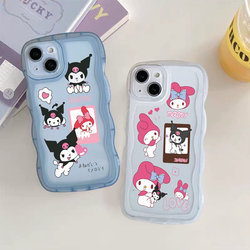 Suntaiho Ốp lưng iphone  Ốp điện thoại  TPU mềm hình Kuromi Melody thích hợp cho iPhone 11 12 13 pro Max XS X XR XS Max 7