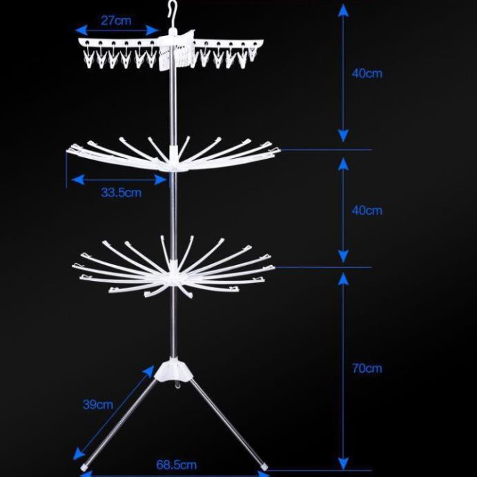 Dàn phơi, cây phơi quần áo khung inox, xoay 360 độ, xếp gọn